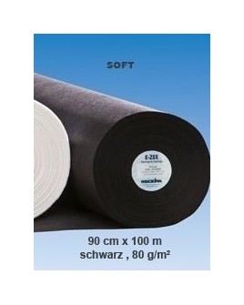 E-ZEE PES Soft 80g noir 100mx90cm