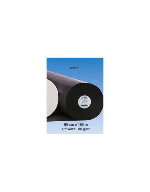 E-ZEE PES Soft 80g noir 100mx90cm